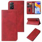 For Xiaomi Redmi Note 11 Pro 5G Magnetic Closure Leather Phone Case(Red) - 1