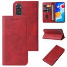 For Xiaomi Redmi Note 11S Magnetic Closure Leather Phone Case(Red) - 1