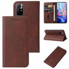 For Xiaomi Redmi Note 11T 5G Magnetic Closure Leather Phone Case(Brown) - 1