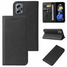 For Xiaomi Redmi Note 11T Pro+ Magnetic Closure Leather Phone Case(Black) - 1