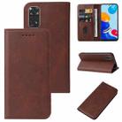 For Xiaomi Redmi Note 11 Global Magnetic Closure Leather Phone Case(Brown) - 1