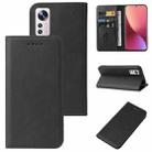 For Xiaomi 12 Magnetic Closure Leather Phone Case(Black) - 1