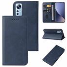 For Xiaomi 12 5G Magnetic Closure Leather Phone Case(Blue) - 1
