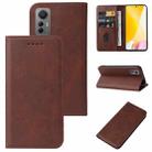 For Xiaomi 12 Lite Magnetic Closure Leather Phone Case(Brown) - 1