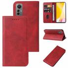 For Xiaomi 12 Lite Magnetic Closure Leather Phone Case(Red) - 1