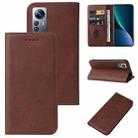 For Xiaomi 12 Pro Dimensity Magnetic Closure Leather Phone Case(Brown) - 1