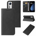 For Xiaomi 12S Magnetic Closure Leather Phone Case(Black) - 1