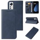For Xiaomi 12S Magnetic Closure Leather Phone Case(Blue) - 1