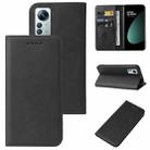 For Xiaomi 12S Pro Magnetic Closure Leather Phone Case(Black) - 1