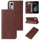 For Xiaomi 12S Pro Magnetic Closure Leather Phone Case(Brown) - 1