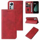 For Xiaomi 12S Pro Magnetic Closure Leather Phone Case(Red) - 1