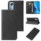 For Xiaomi 12X Magnetic Closure Leather Phone Case(Black) - 1