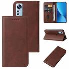 For Xiaomi 12X Magnetic Closure Leather Phone Case(Brown) - 1