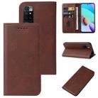 For Xiaomi Redmi 10 2022 Magnetic Closure Leather Phone Case(Brown) - 1