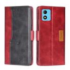 For TCL 305i Contrast Color Side Buckle Leather Phone Case(Red + Black) - 1