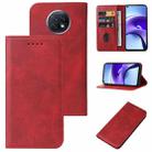 For Xiaomi Redmi Note 9T Magnetic Closure Leather Phone Case(Red) - 1