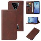 For Xiaomi Black Shark 3S Magnetic Closure Leather Phone Case(Brown) - 1