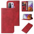 For Xiaomi Mi 11 Pro Magnetic Closure Leather Phone Case(Red) - 1