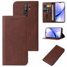 For Xiaomi Poco M2 Magnetic Closure Leather Phone Case(Brown) - 1