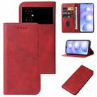 For Xiaomi Poco M4 5G Magnetic Closure Leather Phone Case(Red) - 1