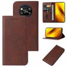 For Xiaomi Poco X3 NFC / X3 / X3 Pro Magnetic Closure Leather Phone Case(Brown) - 1