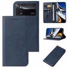 For Xiaomi Poco X4 Pro 5G Magnetic Closure Leather Phone Case(Blue) - 1