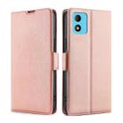 For TCL 305i Ultra-thin Voltage Side Buckle Horizontal Flip Leather Phone Case(Rose Gold) - 1