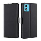 For TCL 305i Ultra-thin Voltage Side Buckle Horizontal Flip Leather Phone Case(Black) - 1