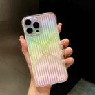 Color Plating Hollow Acrylic Phone Case For iPhone 13 Pro(Rainbow) - 1