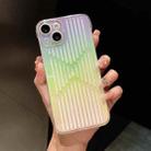 Color Plating Hollow Acrylic Phone Case For iPhone 12(Rainbow) - 1