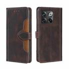 For OnePlus Ace Pro 5G Skin Feel Magnetic Buckle Leather Phone Case(Brown) - 1