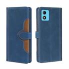 For TCL 305i Skin Feel Magnetic Buckle Leather Phone Case(Blue) - 1