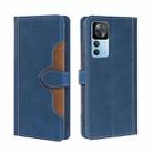 For Xiaomi Redmi K50 Ultra/Xiaomi 12T/Xiaomi 12T Pro Skin Feel Magnetic Buckle Leather Phone Case(Blue) - 1