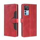For Xiaomi Redmi K50 Ultra/Xiaomi 12T/Xiaomi 12T Pro Skin Feel Magnetic Buckle Leather Phone Case(Red) - 1