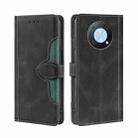 For Huawei nova Y90 4G Skin Feel Magnetic Buckle Leather Phone Case(Black) - 1