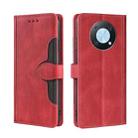 For Huawei nova Y90 4G Skin Feel Magnetic Buckle Leather Phone Case(Red) - 1