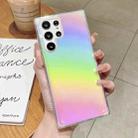For Samsung Galaxy S22 Ultra 5G Color Plating Acrylic + TPU Phone Case(Rainbow) - 1