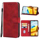 For Xiaomi Poco M5 Leather Phone Case(Red) - 1