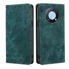 For Huawei nova Y90 4G RFID Anti-theft Brush Magnetic Leather Phone Case(Green) - 1