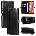 For Samsung Galaxy A11 / M11 GQUTROBE RFID Blocking Oil Wax Leather Phone Case(Black) - 1