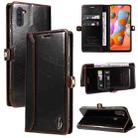 For Samsung Galaxy A11 / M11 GQUTROBE RFID Blocking Oil Wax Leather Phone Case(Brown) - 1