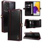 For Samsung Galaxy A72 4G / 5G GQUTROBE RFID Blocking Oil Wax Leather Phone Case(Red) - 1