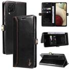 For Samsung Galaxy A12 5G / M12 5G GQUTROBE RFID Blocking Oil Wax Leather Phone Case(Black) - 1