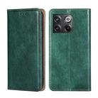For OnePlus Ace Pro 5G Gloss Oil Solid Color Magnetic Leather Phone Case(Green) - 1