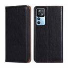 For Xiaomi Redmi K50 Ultra Gloss Oil Solid Color Magnetic Leather Phone Case(Black) - 1