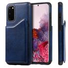 For Galaxy S20 Calf Texture Horizontal Flip Leather Case with Holder & Card Slots & Frame(Blue) - 1