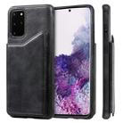 For Galaxy S20 Plus Calf Texture Horizontal Flip Leather Case with Holder & Card Slots & Frame(Black) - 1