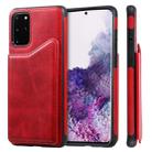 For Galaxy S20 Plus Calf Texture Horizontal Flip Leather Case with Holder & Card Slots & Frame(Red) - 1