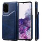 For Galaxy S20 Plus Calf Texture Horizontal Flip Leather Case with Holder & Card Slots & Frame(Blue) - 1