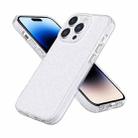 For iPhone 14 Pro Max Fine Hole Phone Case (Shining White) - 1